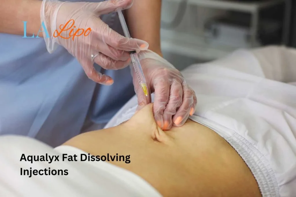 woman having fat dissolving injections Wellingborough in the stomach