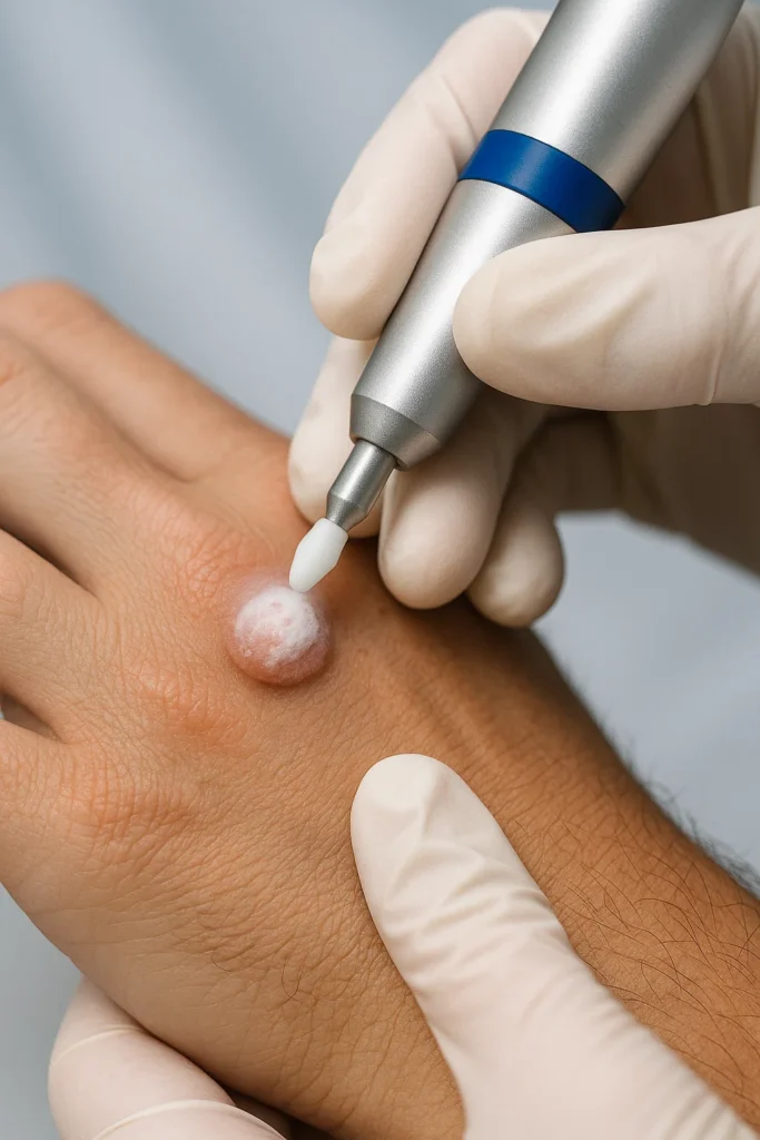 example of wart removal Wellingborough using cryopen
