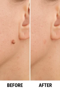 Skin tags removal Wellingborough before and after