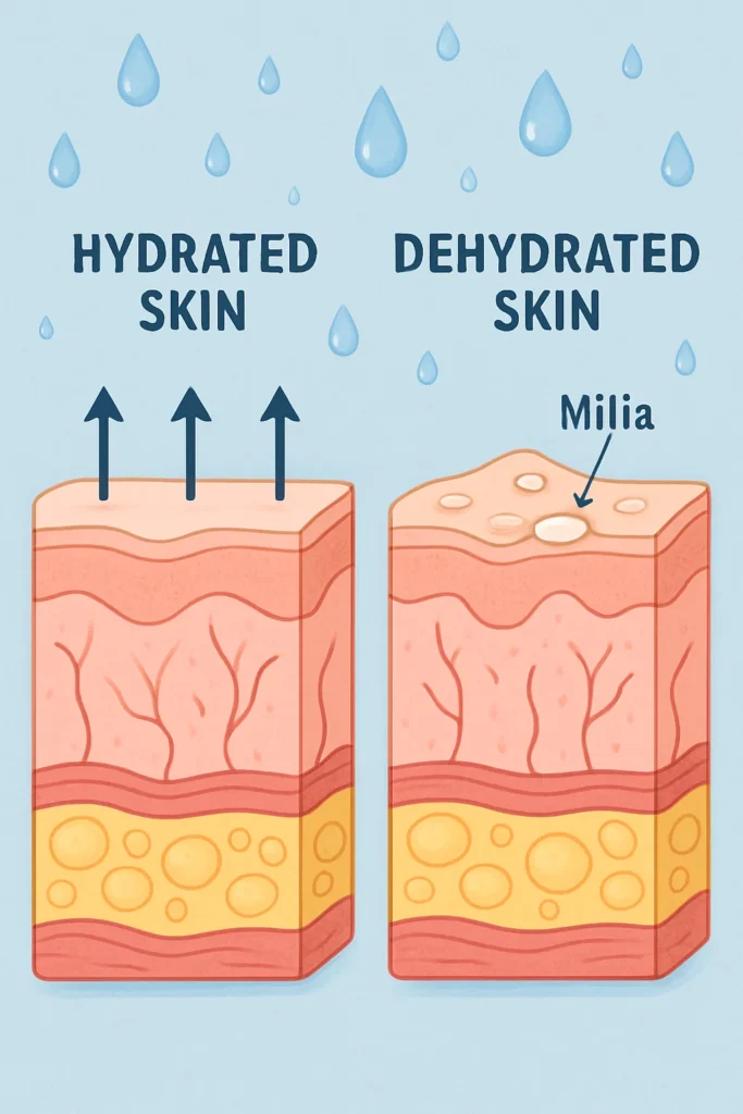 The importance of hydration and milia production Wellingborough